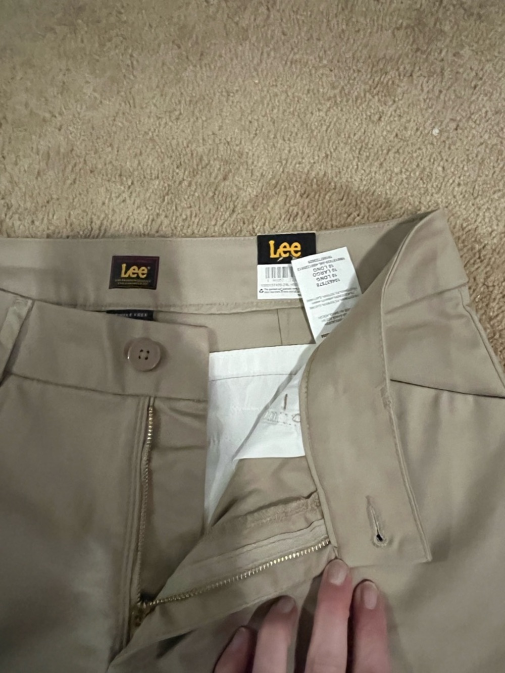 Lee Women Tan Classic Pants
